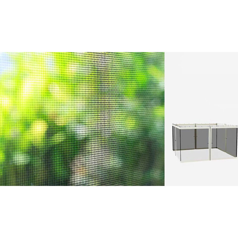 Cream White Polyester Mesh Screen for 12' x 12' Gazebo