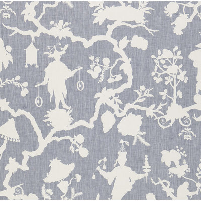 Shantung Silhouette Print Fabric