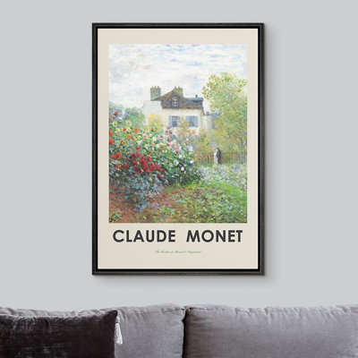 Reproduction d'art classique sur toile, "Le jardin de l'artiste à Argenteuil" par Claude Monet