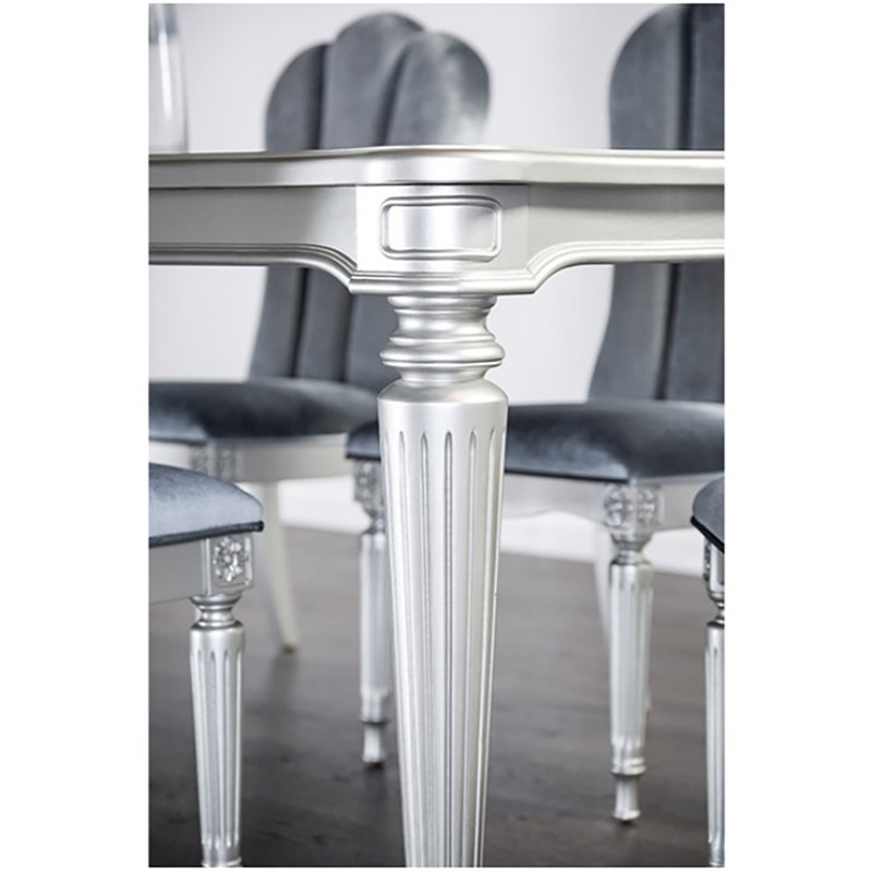 Ensemble de table de salle à manger 7 pièces Marese, Argent