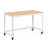 Ready-to-assemble 48-inch Wide Mobile Metal Desk with Laminate Top-1586858184