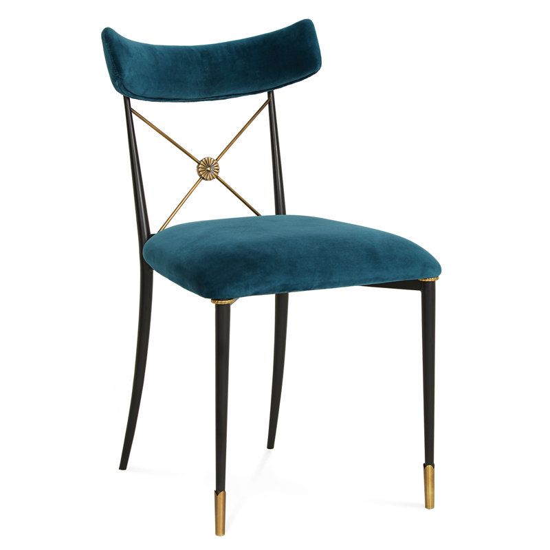 Rider Dining Chair, Brass/Gold, Rialto Peacock