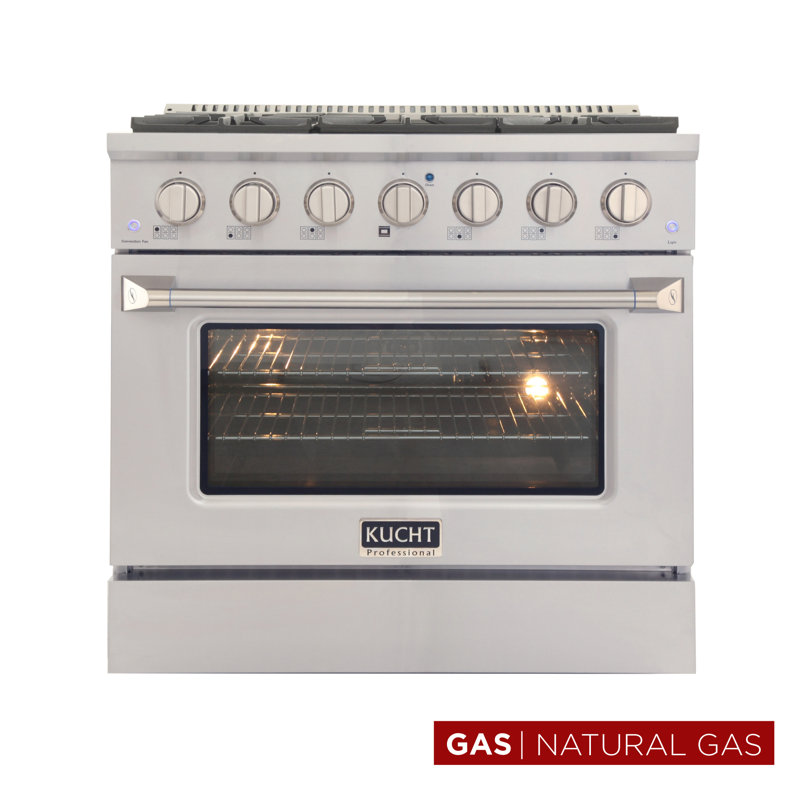 36" 5.2 Cu. Ft. Freestanding Gas, Stainless Steel, Natural Gas