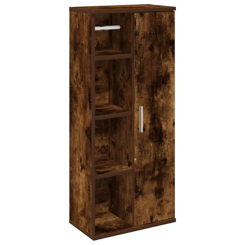 Freestanding Bathroom Cabinet, Smoked Oak