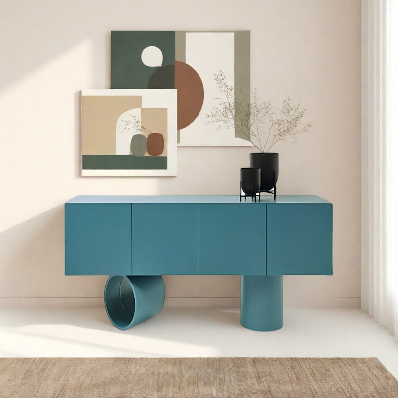 Lindell, Blue, 32.09" H x 55.12" W x 15.75" D