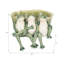 Statue de jardinière en résine en forme de grenouille avec pot décoratif en polyrésine pour la maison ou le patio - Design animal fantaisiste pour décoration de jardin ou tablette d'entrée - vert
