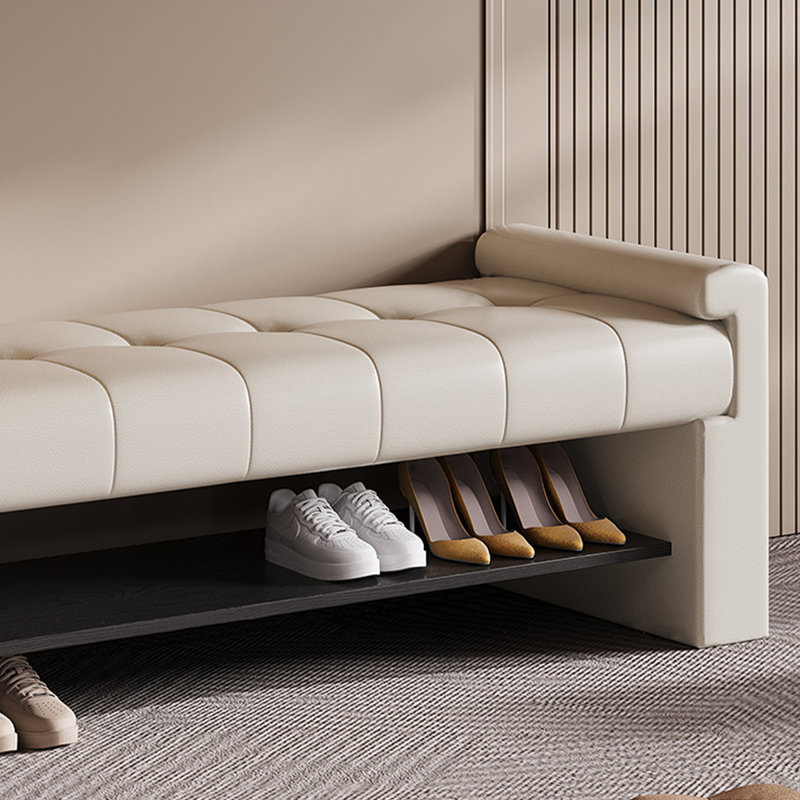 Banc rembourré, H 18,90 po x l 55,12 po x P 15,75 po, Beige