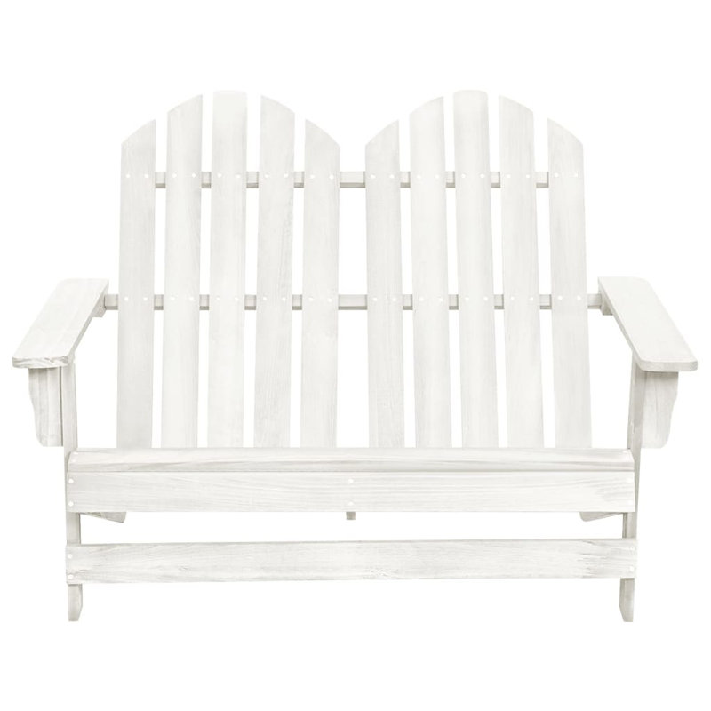 Courtright Solid Wood Outdoor Bench, White