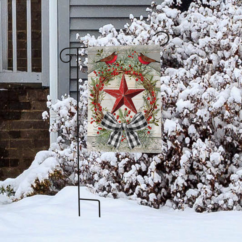 Couronne de baies drapeau de jardin Barnstar