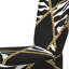 Chaise d'appoint rembourrée à motif géométrique et motif zébré Gold Chain