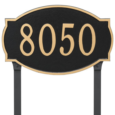 Cambridge 1-Line Lawn Address Sign