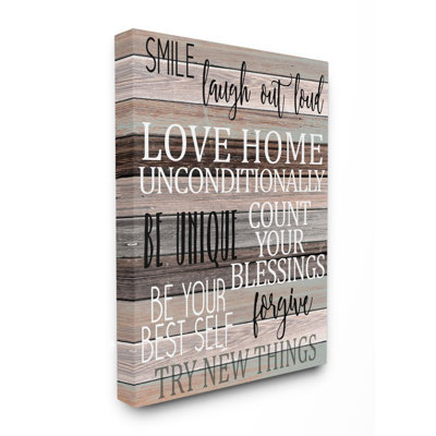 «Inspirational Be You Phrases On Wood Grain Brown Black Text» par Kim Allen - impression d'art graphique