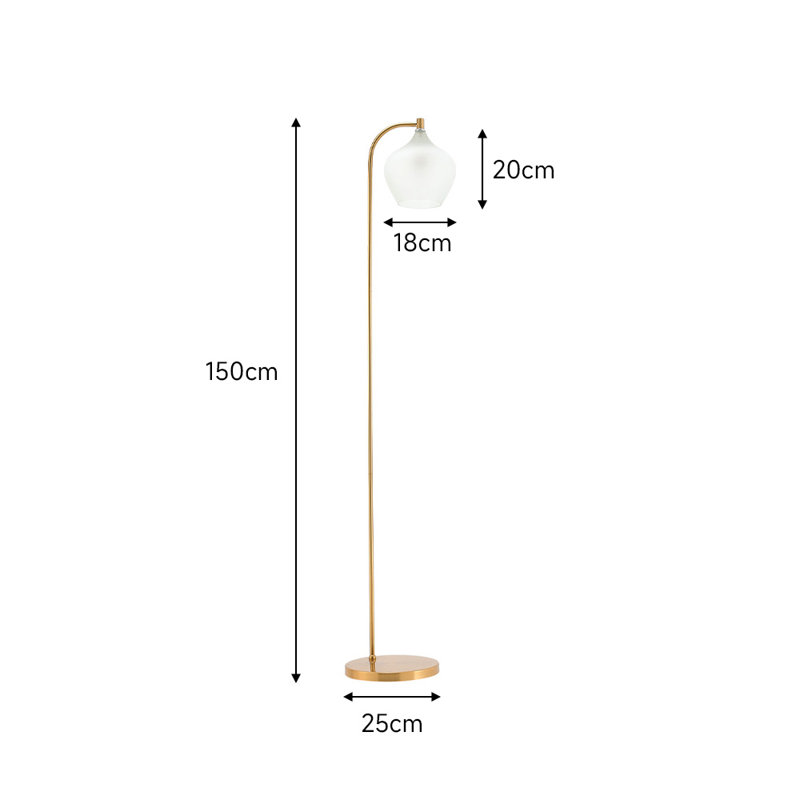 150cm Polished Torchiere Floor Lamp