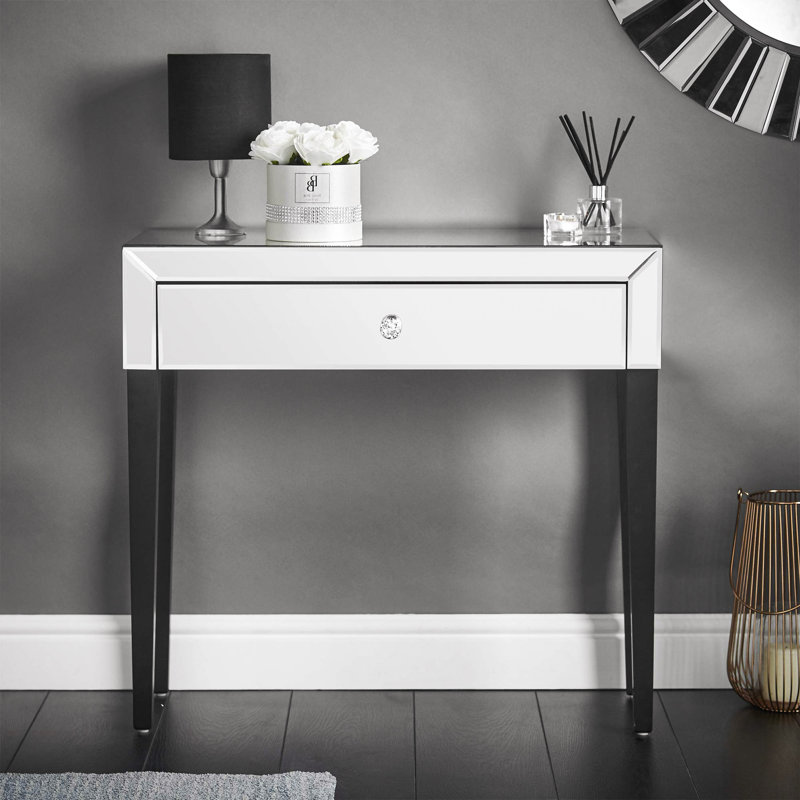 Wafrt Dressing Table, Silver/Black