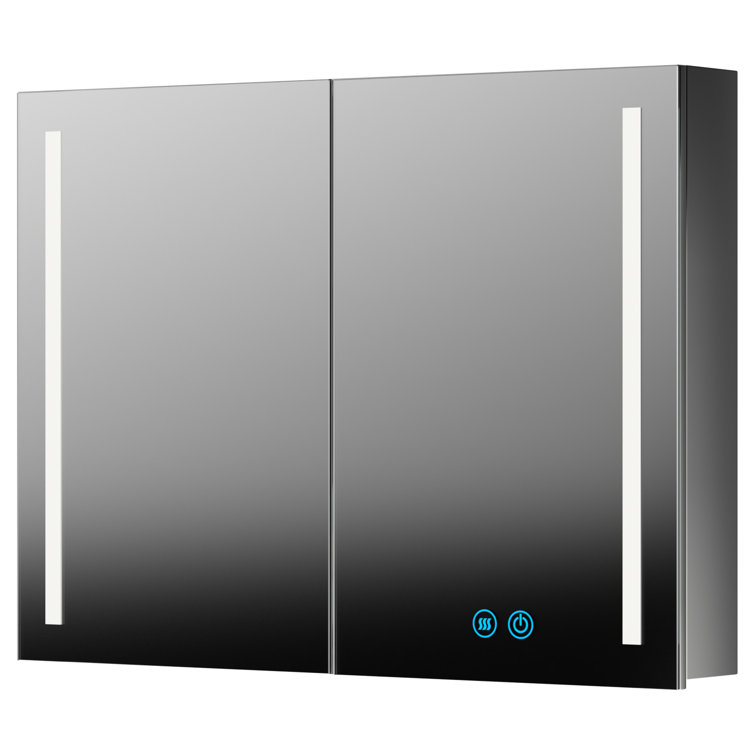 Hatboro 80cm x 60cm Surface Mount Mirror Cabinet with LED Lighting