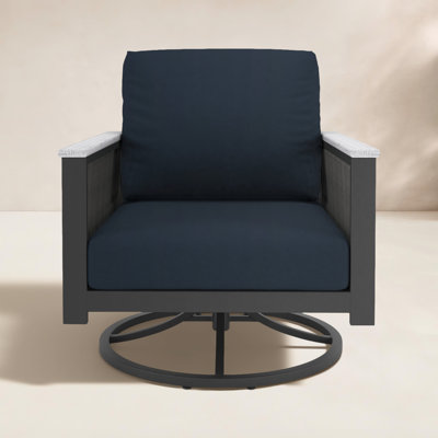 Townsend Outdoor Townsend Swivel Rocker Metal Chair with Sunbrella® Cushion