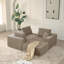 Canapé modulaire 110 po Cloud, canapé désossé, sans assemblage, 3 places avec repose-pieds et 2 coussins, parfait pour les salons et les chambres à coucher - gris