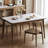 Solid Wood  and Sintered stone  Rectangular dining table-431775947