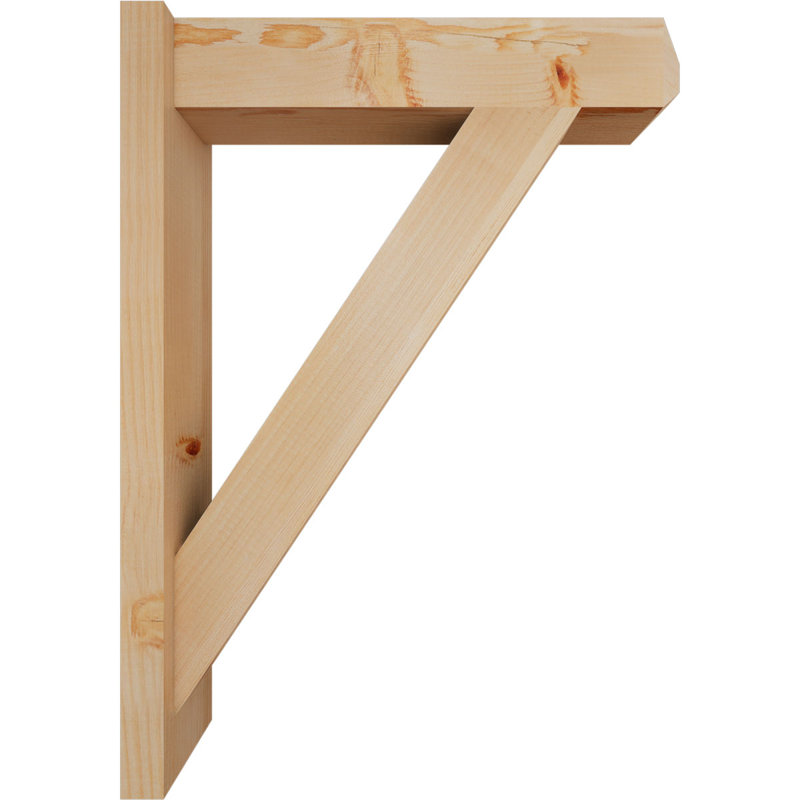 Artisan traditionnel en bois rustique, P 22 po x H 30 po, Sapin Douglas de 5 1/2 po (lisse)