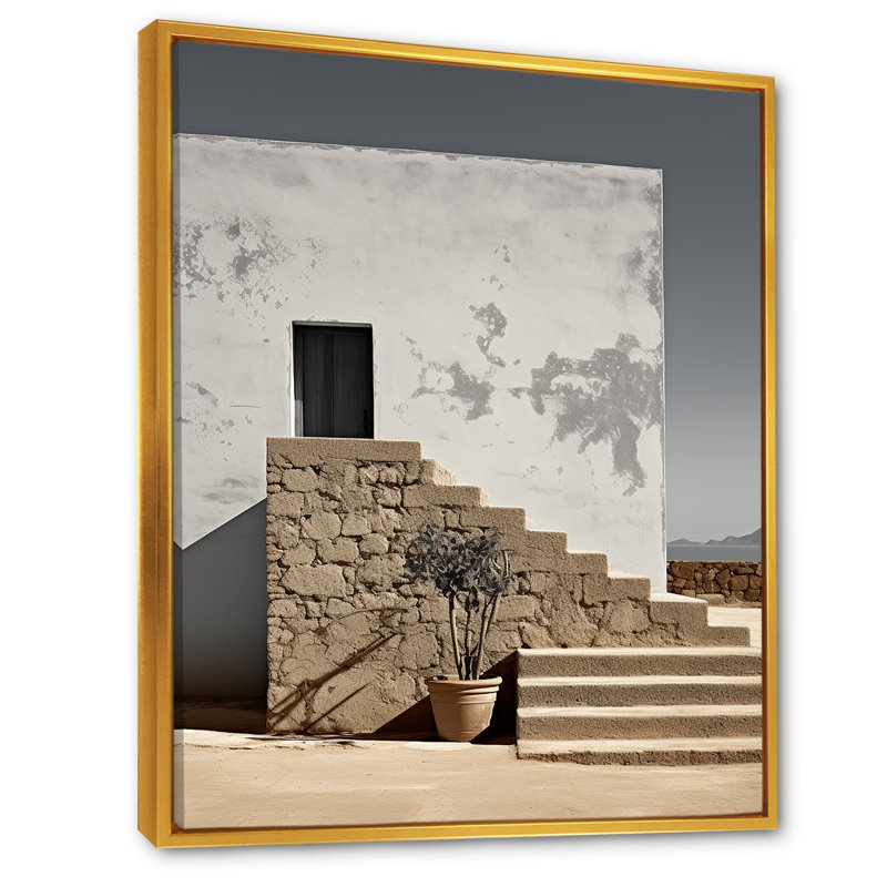 Monuments, minimalisme, photographie de paysage III, Cadre flottant doré, H 40 po x l 30 po x P 1,5 po