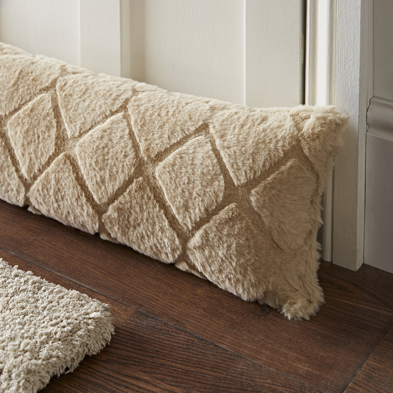 Cosy Diamond Door Draught Excluder, Natural