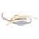Doner 1 - Light 22.05'' Unique/Statement Modern Linear Dimmable White Light LED Flush Mount
