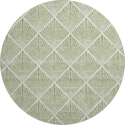 Premium Machine Washable Prisco Green Rug