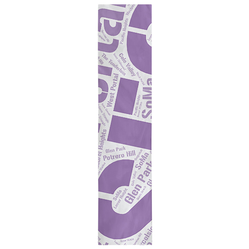Chemin de table blendtable en coton, 72 po x 16 po, Mauve, San Francisco