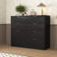 Commode 8 tiroirs pour chambre à coucher, commode moderne en bois pour commode de chambre à coucher, 8 commode, commode haute pour placard, organisateur de commode pour le salon, placard, couloir noir-814936791