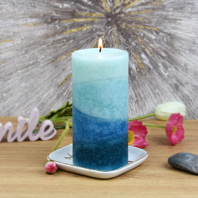 Lyr Oceans Scented Pillar Candle, 12