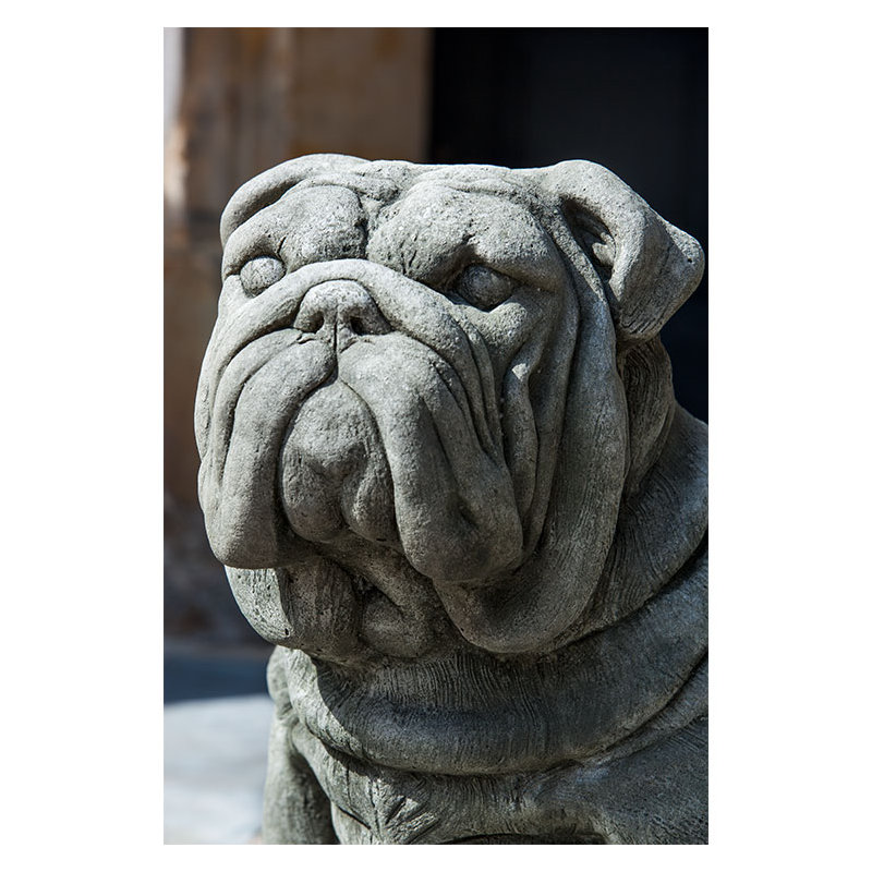 Antique Bulldog Statue, Alpine Stone