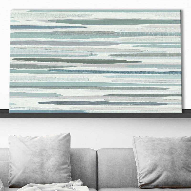 Vent et eau II - Peinture, L 30 po x H 18 po, Toile tendue