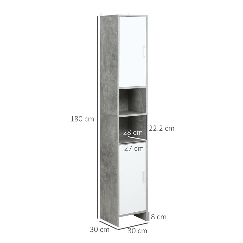 Millikan Linen Cabinet,Tall Bathroom Cabinet