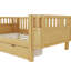 Lit plateforme pour enfants en bois avec rails de sécurité et tiroirs de rangement