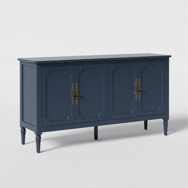 Buffet bleu 58,9 "- Buffet rétro avec tablettes réglables