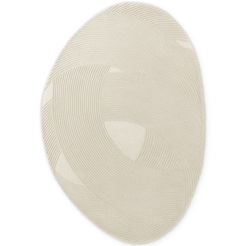 Wool Hand Tufted Area Rug, Cream, Novelty 160 x 230 cm