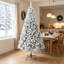 6 ft. Pre-Lit Snow-Flocked Artificial Christmas Tree with 220 Warm White LEDs, 790 Branch Tips, Hinged Branches and Folding Metal Stand