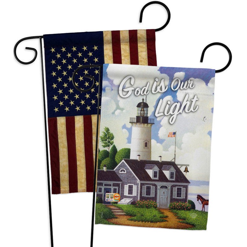 Drapeau de jardin à 2 côtés en polyester 18,5 po x 13 po