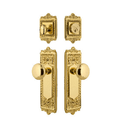 Nostalgic Warehouse Egg & Dart Entry Set with New York Knob