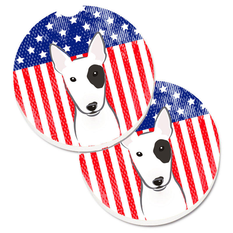 Sous-verre american flag, Bull-terrier