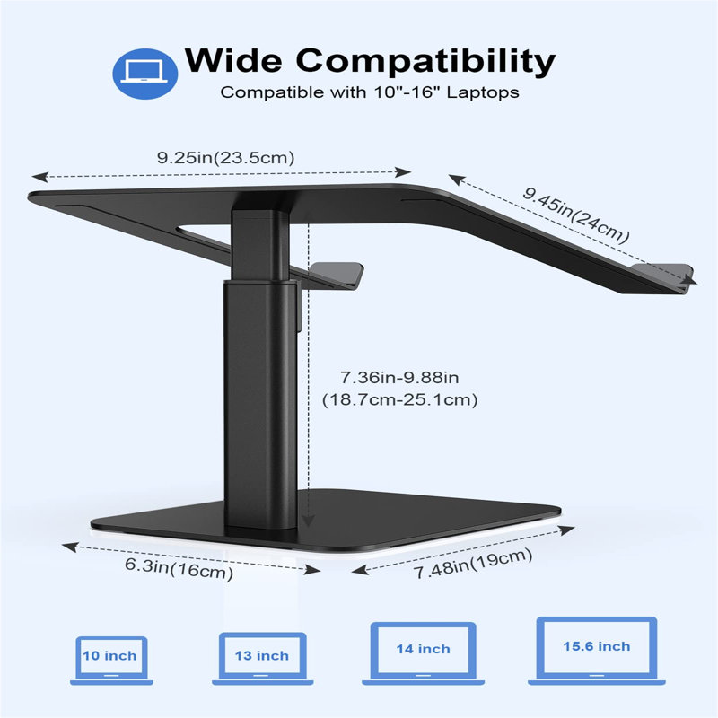 Metal Stackable Monitor Stand, Black