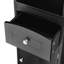 Armoire de salle de bain autoportante noire avec tablette réglable et rangement-950002124
