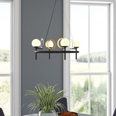 Ryian 4 - Light Wagon Wheel Chandelier