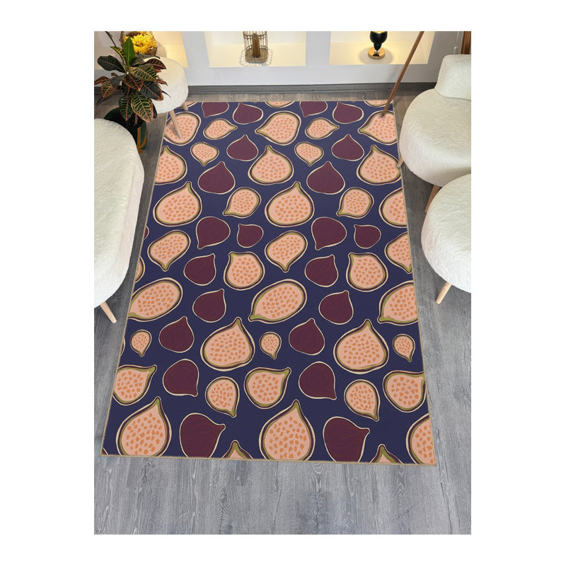 Tapis tissé orange Mosso, 4'11" x 7'7"