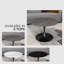 Table basse ronde de 27 po avec plateau en pierre frittée et piédestal en acier inoxydable, collection Rorey-864001542