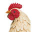 Décoration de poule chamois 11 po - Blanc