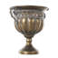 Vase en bronze en forme d'urne en métal avec détails martelés et découpes Stough