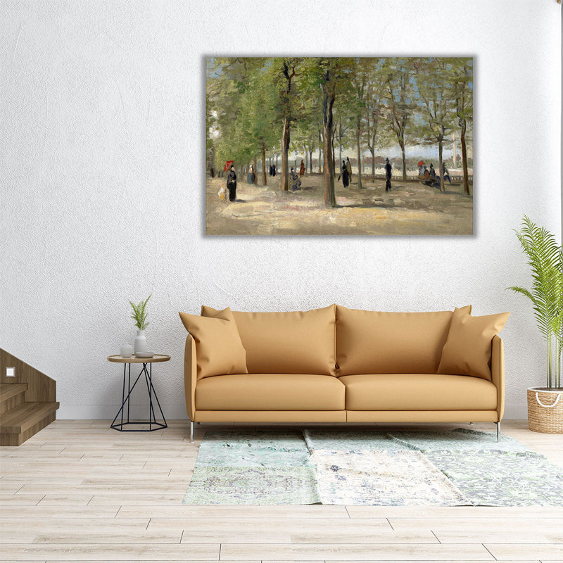 «Terrace in the Luxembourg Gardens, 1886», reproduction d'art sur toile, H 20 po x l 30 po