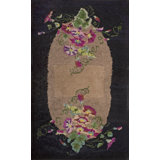 Antique American Hooked Rug America 1940s
