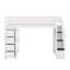 Lit mezzanine simple avec tiroirs et escaliers-2102937898